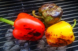 Grilled peppers