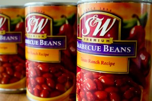 S&W Barbecue Beans cans