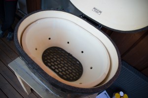 That one time the inside of a kamado was clean and bright. This can't last